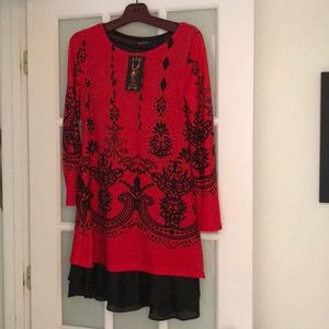 Red knit dress adorable